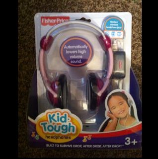 Fisher Price Kid Tough Headphones Pink NIB  DVD player NEW Gift