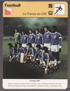 1977 France Football Soccer Team 1978 SPORTSCASTER Card