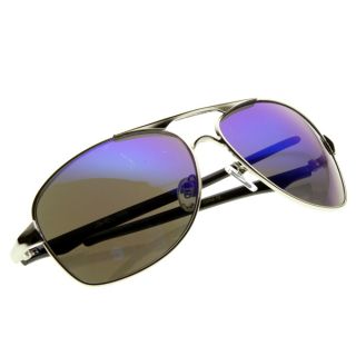 Loop Full Metal Oval Aviator Sports Frame Xloops Sunglasses Silver