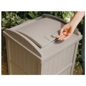 New Suncast GH1732 Outdoor Trash Hideaway Garbage Can