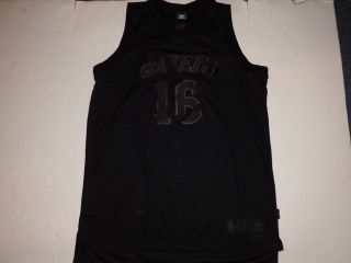 Adidas NBA Los Angeles Lakers Pau Gasol Black Swingman Jersey Size L