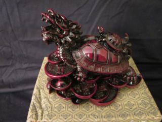 NEW CHINESE DRAGON TURTLE FUNG SHUI STATUE FIGURE PAPERWEIGHT LUCKY