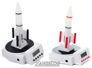  Funny Flying Space Rocket Launching Clock Digital Rocket Table Alarm