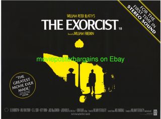 The Exorcist Movie Poster 25th Ann 1998 Rerelease British Quad 1 Sided