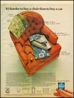 1971 Vintage Ad for Signed Furniture by Drexel Orange Chair 102312