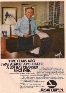 Eastern Airlines 1981 Frank BormanAlmost Apologetic About Service Ad
