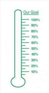 Fundraising Goal Thermometer Vinyl Decal Perfect for Dry Erase Boards