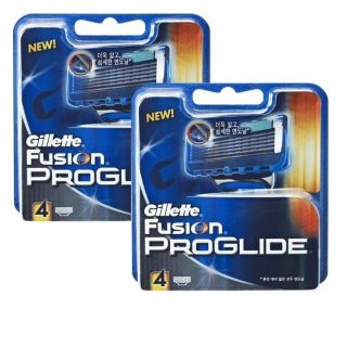 Gillette Fusion Proglide Shaving Razor Blade Cartridge Refills 4x2