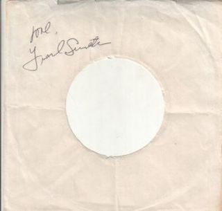 Frank Sinatra Autographed Record Sleeve Legendary Crooner Died 1998