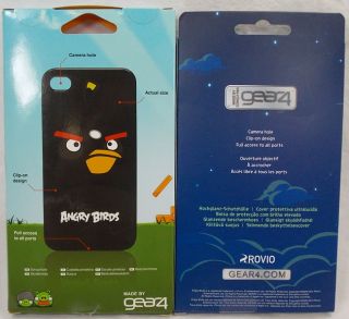 NEW LOT OF 2 GEAR4 ANGRY BIRDS IPHONE 4S/4 PROTECTIVE COVERS