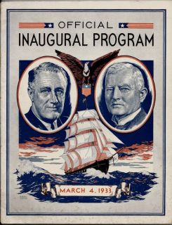  Program of the Inaugural Ceremonies Inducting into office Franklin