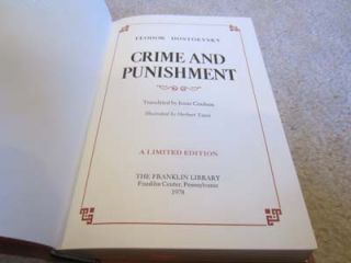 Franklin Library Crime and Punishment Fyodor Dostoevsky Leather Best