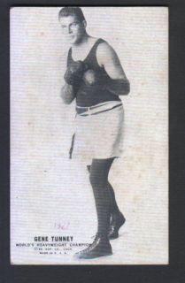 1920s Gene Tunney Exhibit Postcard Boxing Pose 1