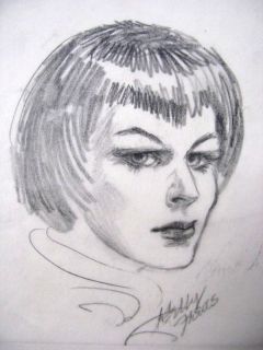 Kelly Freas Sketch Female Portrait 4