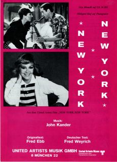 New York, New York   1977   By John Kander & Fred Ebb. English