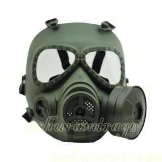 Airsoft Dummy Gas Mask Protector Fan Canister Wargame BB Goggle