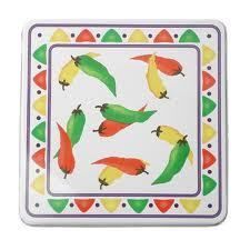 Chili Peppers Gas Stove Square Burner Covers Set of 4