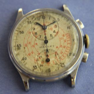 Gallet Multichron Regulator Watch Aviator Chronograph Wristwatch WWII
