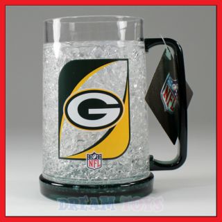 nfl green bay packers 16 oz crystal freezer mug cup