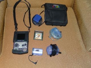 Game boy color with accessories