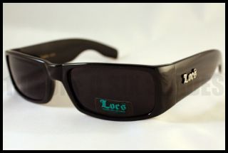 Locs Mad Dog Gangster Sunglasses Dark Black New (Authentic Locs)