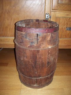 Primitive Antique Wooden Nail Keg Barrel Garden Planter