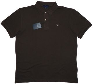 Gant Mens Classic Knit Polo Shirt Poloshirt Brown All Sizes