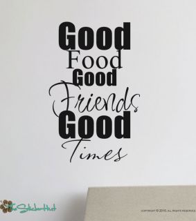 Good Food Good Friends Vinyl Wall Art Decal Sticker 856