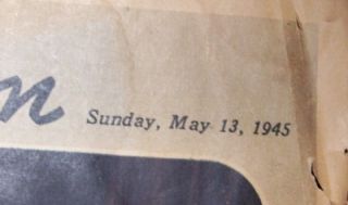 May 1945 Milwaukee Journal Roto Section Truman Late War
