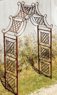 Wrought Iron Garden Curl Drape Arbor Metal Arch Made Well to Last