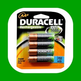 AA Duracell Rechargeable Batteries DC1500 NiMH 2450 mAh 1 2v New