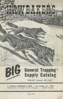 Hawbakers General Trapping Supply Catalog 1970 71