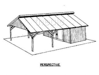 Stand, Shelter with Storage, 24x36x10, Pole frame, Truss Rafter.