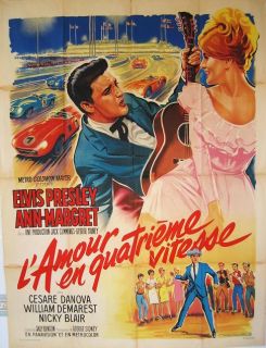 Viva Las Vegas 1964 Elvis Presley 47x63 Very Nice French Poster in