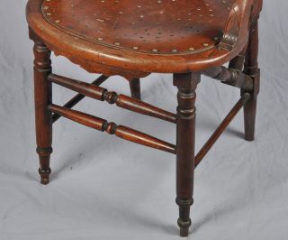  ARTS & CRAFTS Victorian 1872 Gardners Arm Chair H.M. Hutchinson Phila