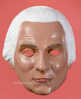 George Washington Mask Plastic Half President Costume Accessory PVC