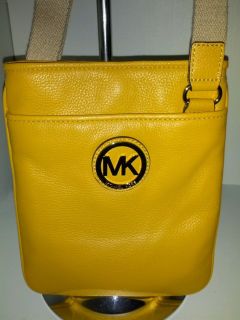 MICHAEL KORS FULTON CROSSBODY MESSENGER BAG Leather Marigold Yellow