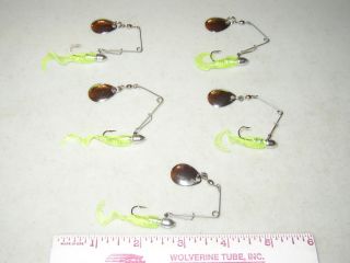 16 oz CURL TAIL GRUB SPINNERS CHARTREUSE GLITTER 5 NEW UNUSED