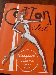 Rare 1930s Cotton Club NYC Program Worlds Fair EditionAuthentic