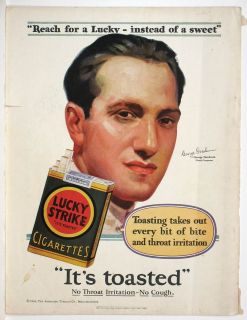 1929 George Gershwin Lucky Strike Cigarettes Full Color Magazine