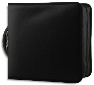 328 Disc Black Vinyl CD DVD Case with Handle Shoulder Strap and Zipper