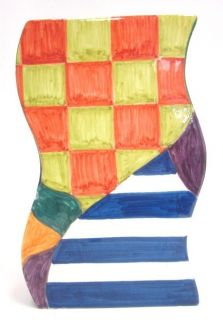 New Gaudi Sevillarte Hand Painted Multicolor Ceramic Vase