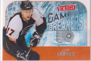 2009 10 Jeff Carter Victory Game Breakers Insert Card GB17 NM MT