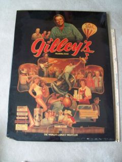 Vintage RARE Collectible Mickey Gilley Club Poster Preserved