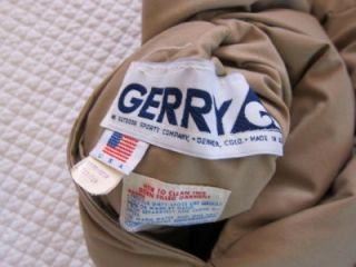 Gerry Vtg Outdoor Reversible Mens GOOSE Down Puffer Vest L Tan Brown