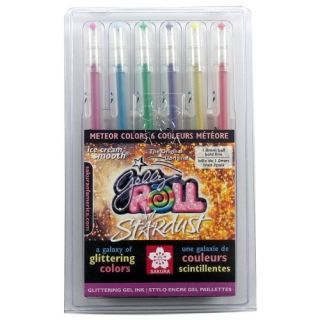 Gelly Roll STARDUST Glittering Gel Ink Pens  Set of 6 Colors