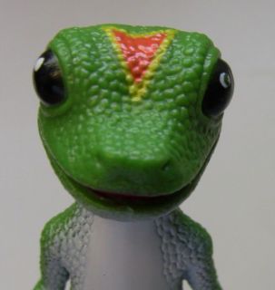 Geico GECKO Figurine with Base   lizard toy icon   green reptile   car