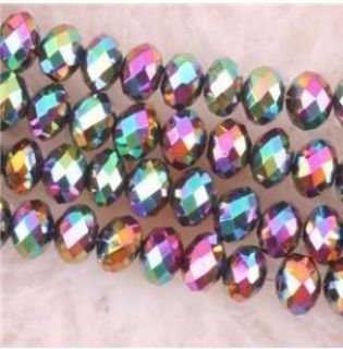 4x6mm Multicolor Swarovski Crystal Gems Loose Bead 100pcs