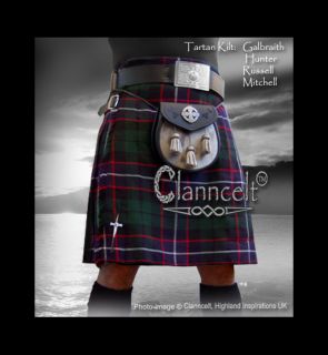 Kilt Hunter Mitchell Galbraith Tartan Free Scottish Pin