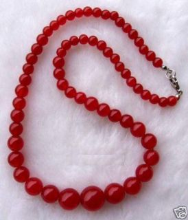 14mm Exquisite Red Ruby Gemstone Jewelry Necklace 17